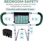 Adjustable Bed Rails for Seniors; Adults Bed Assist Rail for Elderly; Bed Safety & Assisting Rails; Grab Bar for Getting Out of Bed; Handicap Pull Up Assist; Load 350lbs