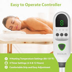 Massage Table Warmer Heating Pad Professional SPA Massage Bed Warmer with Timer, 9 Heat Setting, Overheat Protection for Massage Bed & Spa, Thickened & Soft Fleece, 30" x 71"