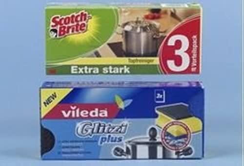 Vileda Glitzi Plus Washing Up Sponge/Thorough, Hygienic and Absorbent by Vileda