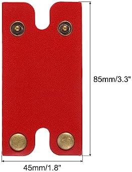PATIKIL Leather Razor Head Protecting Cover, Double Edge Safety Razor Head Protecting Sheath Shaver Tip Cover for Travel, Red