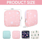 4Pcs Period Bag Sanitary Napkin Storage Bag Pouch Portable Tampon Holder for Purse Period Pouches for Teen Girls Menstrual Cup Pouches Sanitary Pads Organizer with Zipper for School