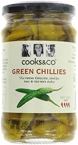 Cooks & Co Whole Green Chillies 300g (Pack of 6)