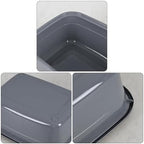 4 Pack 12 Quart Rectangular Dish Pan, Kitchen Washing Up Bowls, Grey