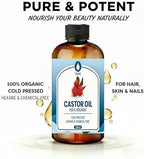 Tavio Castor Oil Pack - 100% Pure Castor Oil for Body, Natural Digestive Aid & Muscle Relaxation, Can Be Used with Castor Oil Packs for Enhanced Absorption (1 pc + Castor Oil Packet (6 Piece))