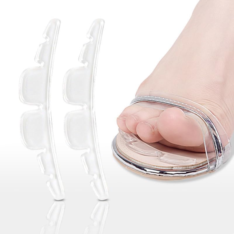 Yardwe Transparent Sandals Stickers Non-Slip Forefoot Pads Anti-Wear Gel Shoe Sole Protectors for High Heels 3 Pairs Protective Foot Cushions for Women Toe Shoes