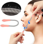 Tiiyee Facial Hair Remover, Hair Removal Spring Epilator Coil Threading Tool Stainless Steel Portable for Women Removing Unwanted Upper Lip Eyebrow Chin Cheeks Mustache Neck Sideburns Fuzz Beauty