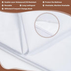 LXIANGN Professional Waterproof Massage Sheets Bed Table Cover with Face Hole,Oilproof Reusable Spa Treatment Sheet for Massage Tables,Machine Washable (White, 75 x 31.5 Inches)