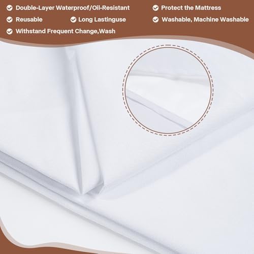 Professional Waterproof Massage Sheets Bed Table Cover with Face Hole,Oilproof Reusable Spa Treatment Sheet for Massage Tables,Machine Washable (White, 75 x 31.5 Inches)