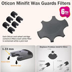 （60-Pcs）Minifit Prowax Wax Guards Filters for Oticon Hearing Aids,Oticon Minifit Hearing Aids Replacement Parts Supplies Cleaning Kit Accessories