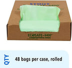 Stout by Envision Compostable Trash Bags, 30 Gallon 30" x 39", 48 Bags Per Case, ASTM6400, Green Bags, Made in America (E3039E11)