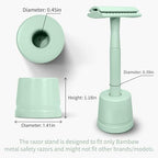 Bambaw Mint Green Safety Razor Stand | Razor Holder Stand | Shaving Razor Stands does not fit all Safety Razors | Shaver Holder Stand Razor Base | Double Edge Razor Stand | Single Razor Stand