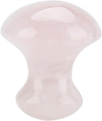 The Stone Massage Company Mushrooms Quartz Crystals Rose Quartz Crystal Massage Stone Mushroom Shaped Face Eyes Massaging Tool
