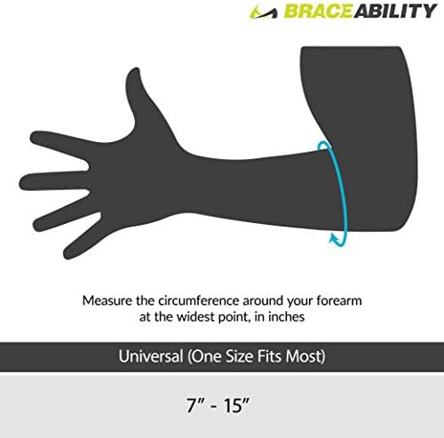 BraceAbility Epicondylitis Brace | Elbow Strap for Medial/Lateral Epicondyle Pain and Tendonitis Arm Compression Support Band for Men or Women (One Size Fits Most)