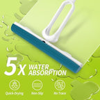 Sponge Mop for Floor Cleaning with 53" Long Handle, Total 2 Sponge Heads (NOT 3), Easily Dry Wringing for Hardwood Tile Concrete Bathroom Kitchen