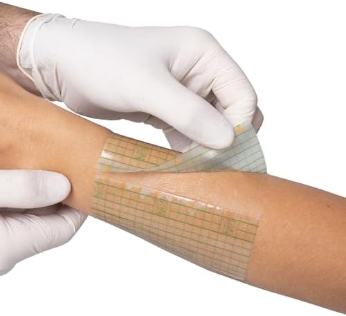 MEDSTOCK Transparent Film Roll, 4" x 11 yds, 1 Roll, Polyurethane Transparent Film Roll-on Wound Cover, Waterproof, Long-Lasting, Secures Adhesive for Primary Dressing and Medical Devices