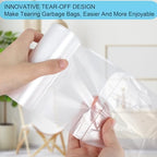 3 Gallon Small Clear Bathroom Trash Bags, Office Wastebasket Liners Garbage Bags for Restroom, Home Bins, 100 Counts