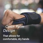 Actimove Sports Edition Wrist Support Adjustable with COOLMAX AIR Technology - For Pain Management of Weak, Injured or Sprained Wrists - Left/Right Wear - Black, Universal Size