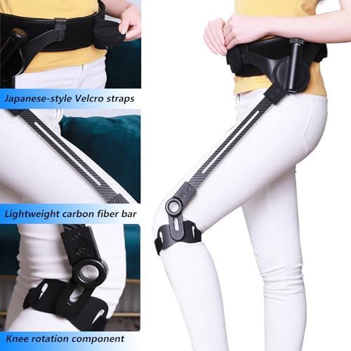 Wearable Bionic Power Exoskeleton for Walking,Adjustable 3 Strength, Bionic Body Power Walking Aids for Adults Elderly,Travel/Daily Mobility Support (Left Leg, L)