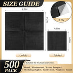 500 Pack Cocktail Napkins, Super Value Bulk 2-Ply Disposable Black Paper Napkins for Wedding, Bar, Beverage, Party and Dessert