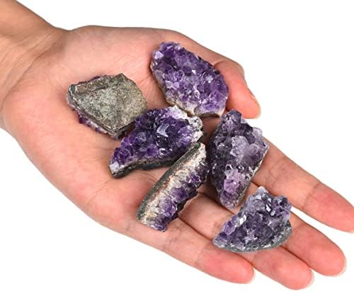 JIC Gem Amethyst Clusters Natural Raw Amethyst Geode Rock Healing Crystals Cluster Witchcraft Gemstone Specimen