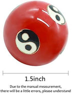 Baoding Health Balls Chinese Exercise Stress Balls Craft Collection(Yin Yang/Tai Ji) (red)