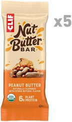 CLIF Nut Butter Bar - Peanut Butter - Energy Snack Bars - Non-GMO - USDA Organic - Plant Based - Low Glycemic - 1.76 oz. (5 Pack)
