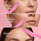 HFATMOS Face Razors for Women, Eyebrow Razor, Exfoliating Face Shaver Facial Hair Removal Tools for Men Eyebrow Trimmer with Protective Cover 12 Pcs