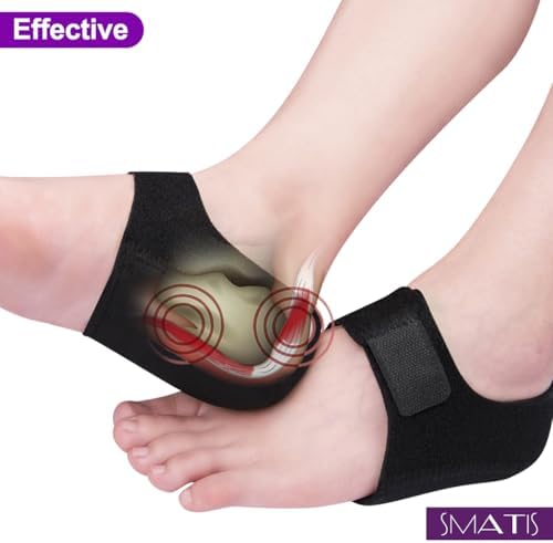 Heel Protectors, Cups for Plantar Fasciitis, 2PCS Cushion Achilles Tendonitis Bone Spur Aching Feet Relieve Pain(Size: Women 6-11 + Men 6-10)