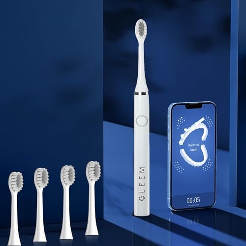 Compatible with Gleem Electric Toothbrush - Premium Replacement Toothbrush Heads, 5-Pack (White)