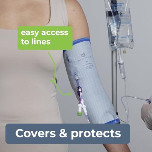 Mighty Well PICCPerfect PICC Line Cover: Soft Touch Double Layer PICC Line Arm Cover | Solid Blush, Large
