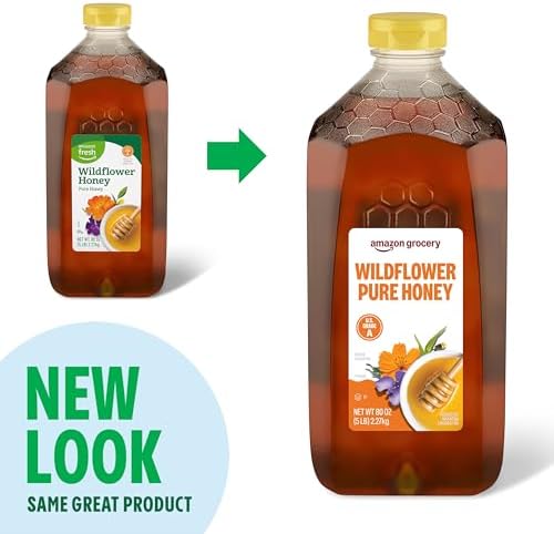 Amazon Grocery, Wildflower Pure Honey, 80 Oz