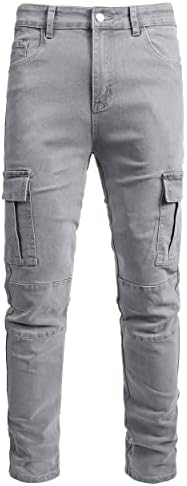 JUNBAOSS Men's Slim Fit Jeans Stretch Ripped Skinny Jeans for Men, Fashion Straight Leg Comfort Flex Waist Casual Pants