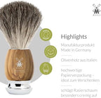 MÜHLE Pure Badger Shaving Brush (Olive Wood)