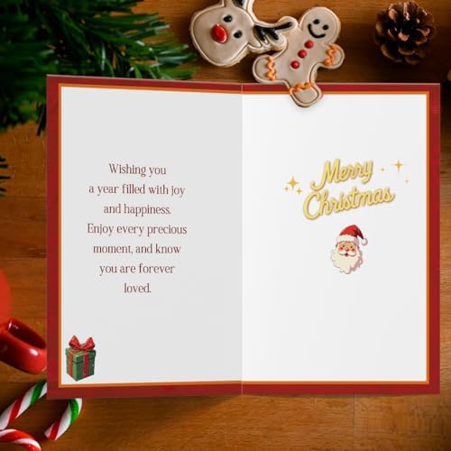Niece Christmas Card, Niece Christmas Gifts with Premium Envelope, 8x5.3 Inches, Double-Sided