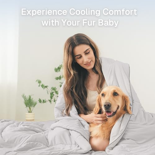 King/Cali King Cooling Comforter, Blanket for Hot Sleepers, All Season Bedding to Keep Cool for Night Sweats, Breathable Lightweight Upgraded Cold Blanket, 106x90 Inches, Grey