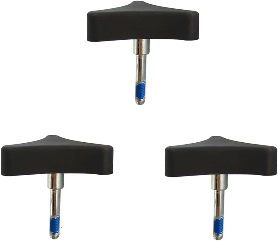 3Pcs Knob Replacement Part Universal for Rolling Walker Rollator, Foldable Rollator Walker, Hand Propelled Walker etc, Aluminum 3 Point Knob,Rollator Walker Medline Walker Parts Accessories