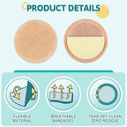 Nuanchu 30 Pair Gentle Adhesive Grip Tubing Skin Fixation Gentle Adhesive Grip Nasal Cannula System Beige Adhesives Pads for Secure Cannula Tubing Hold Skin Friendly CPAP Oxygen Accessories