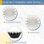 50 Pcs Wax Melt Liners, Wax Melt Warmer Liners, Leakproof & Reusable Wax Melt Cups for Wax Burner, Wax Melters, Candle Warmers, Scented Wax, Plug Warmers, Electric Wax Warmers