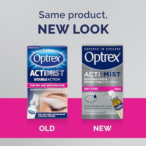Optrex ActiMist 2in1 Eye Spray for Dry + Irritated Eyes 0.34oz (10ml)