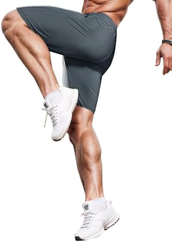 Hidkat Men's Athletic Shorts Lightweight Sport,Gym,Workout，Running Jogging Shorts Quick Dry with Zipper Pockets
