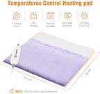 Foot Warmer Electric, Extra Large Heat Therapy Wrap, Ultra Soft Flannel Heating Pad for Feet, Abdomen, Cramp, Office, Under Desk, Home Use, Auto Off, 22" x 20" - Light Purple