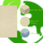 100 Pcs Compostable Paper Napkins 13 x 13 In, Disposable Napkins Unbleached 2-ply for Picnic Lunch Dinner Wedding Party Birthday and Every Day Use