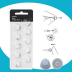 Base Domes 10mm Double Vent Hearing Aid for Oticon Replacements, Oticon Minifit Double Vent Bass Domes, 2 Pack of 10 Each (Total 20Pcs)