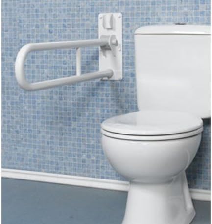30 in. Fold-up Double Support Bar - White