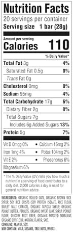 CLIF BAR Minis - Crunchy Peanut Butter - Made with Organic Oats - 5g Protein - Non-GMO - Plant Based - Snack-Size Energy Bars - 0.99 oz. (20 Pack)