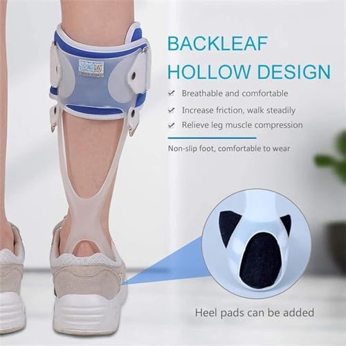 Foot Drop Orthosis, AFO Adjustable Ankle Brace Splint Foot Supports, Foot Corrector for Arthritis Pain,Plantar Fasciitis & Heel Spur, for Pain Relief,Right,L