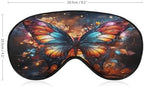 Colorful Butterflies Sleep Mask Block Light Eye Sleep Shade Cover Comfortable Lightweight Sleeping Blindfold Soft Breathable Night Eye Cover Adjustable Band Eye Mask for Men Women