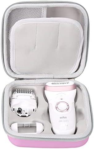 FBLFOBELI EVA Hard Case Compatible with Braun Silk-épil 7 SE7-041/SE7-141/Silk-épil 5 5-620/5 SE5-230/Silk-épil 9 9-890/9 9-880/9 9-720 Epilator Facial Hair Removal (Purple)