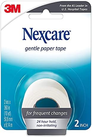 Nexcare Gentle Paper First Aid Tape, 2 Inches X 10 Yards, Pack of 6