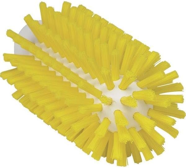 Vikan 5380-63-6 Stiff Tube Brush, Polyester, 2-19/32" x 6" OAL, Yellow